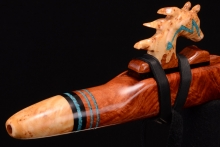 Amboyna Burl Native American Flute, Minor, Mid G#-4, #G11E
